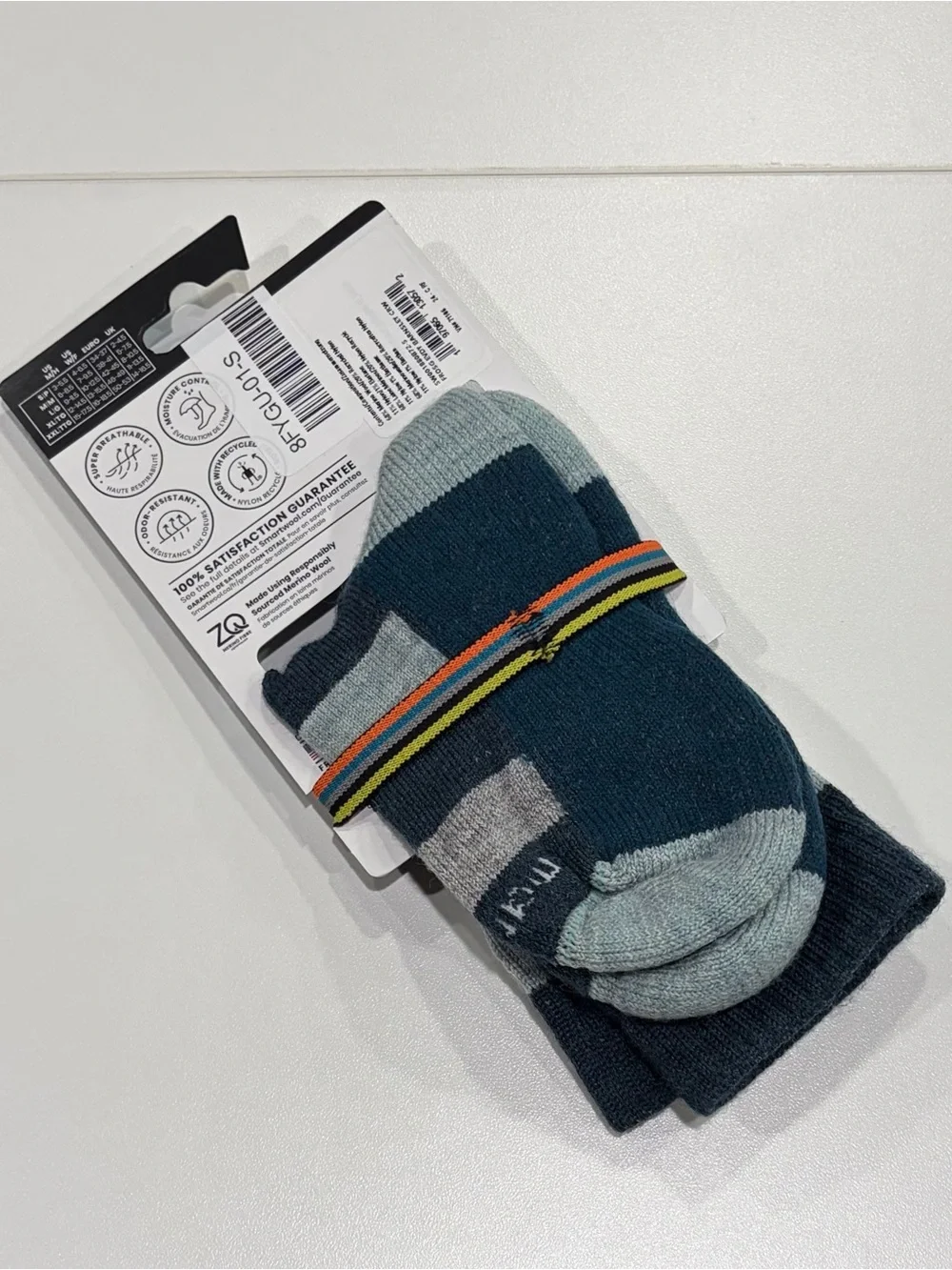 SmartWool Men's Small Everyday Barnsley Sweater Socks Blue Green NWT Stripes